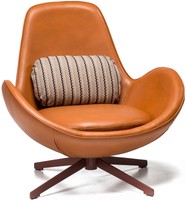 Stylowy fotel skórzany SALAMANKA - brązowy