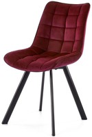 K332 krzesło nogi - czarne, siedzisko - bordowy