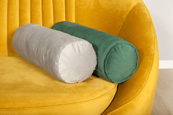 Dekoracyjna poduszka do salonu wałek 50 cm - szary