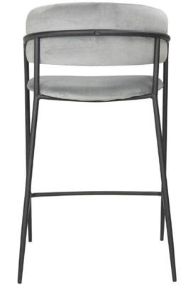 Krzesło barowe z podłokietnikami Loft Evia - szary