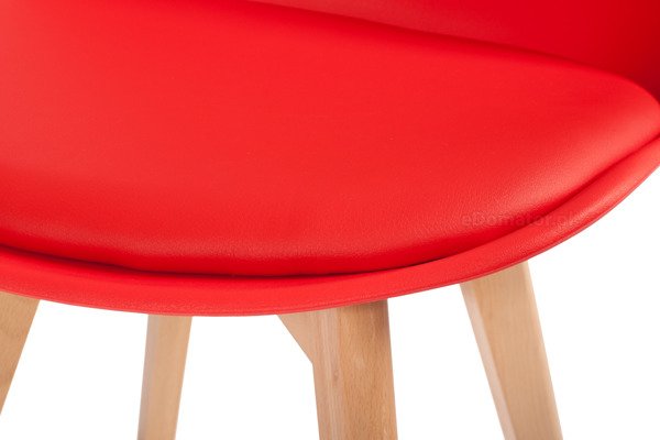Krzesło do jadalni BOLONIA czerwone - 4 szt.