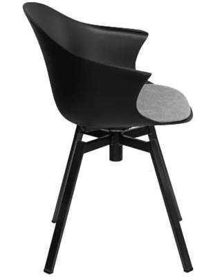 Krzesło obrotowe z poduszką i podłokietnikami ALTEA - czarny