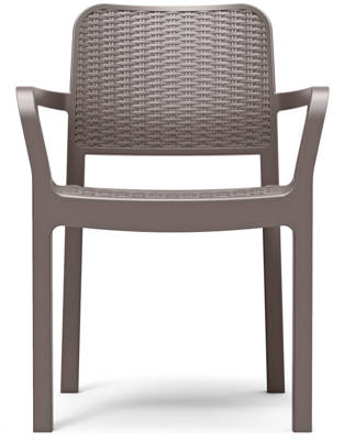 Krzesło ogrodowe fotelowe BELLA - cappuccino