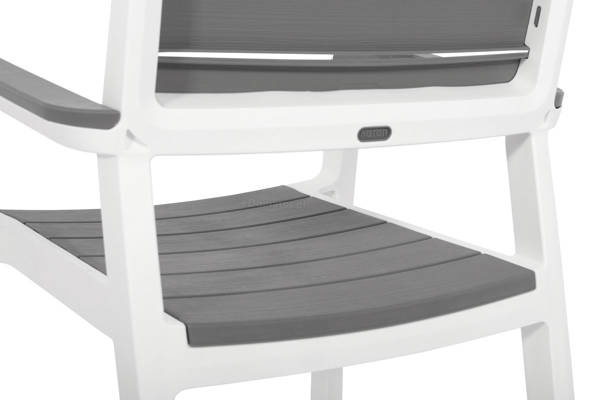 Krzesło ogrodowe fotelowe HARMONY - szare