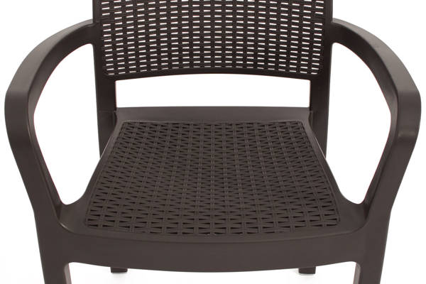 Krzesło ogrodowe fotelowe SAMANNA - brązowe