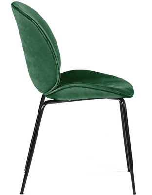 Krzesło tapicerowane czarne nogi loft BOLIWIA - zielony