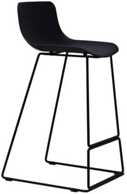 Loftowe krzesło barowe niski hoher CEDRO 65 - czarny