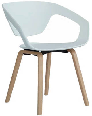 Nowoczesne krzesło z podłokietnikami fotel PORTO - biały