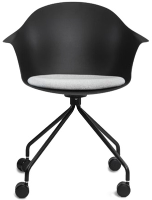 Obrotowe krzesło biurowe z poduszką ARONA - czarny