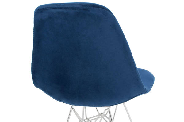 Okrągły stół CARMELO 100cm i 4 krzesła - niebieski