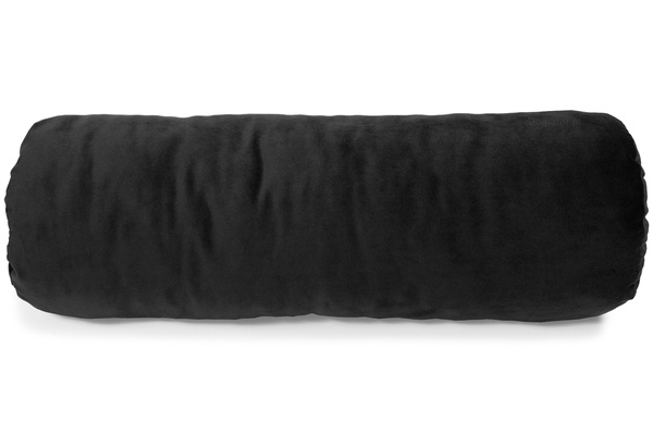 Poduszka dekoracyjna wałek z guzikiem 50 cm - czarny