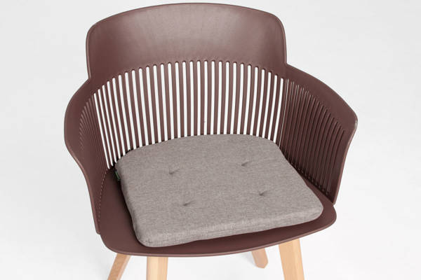 Poduszka na krzesło EVA II 40cm - jasnoszara