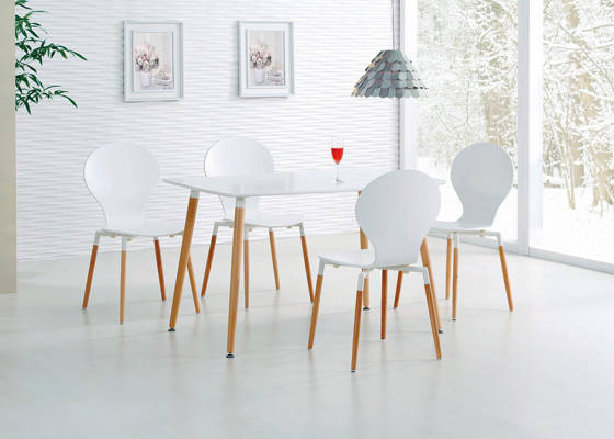 Prostokątny nowoczesny biały stół SOCRATES 120x80