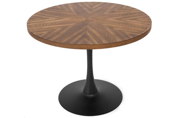 Stół CARMELO (100 cm) i 4 krzesła - zestaw do jadalni - zielony