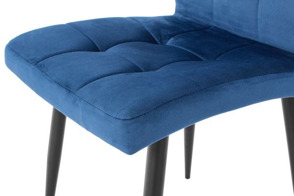Stół PORTLAND (200/160x90) i 6 krzeseł DIANA - zestaw do jadalni - brąz + niebieski