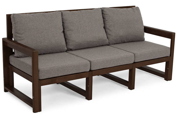 Uniwersalna sofa ogrodowa MALTA 3-os. ciemny brąz/grafit