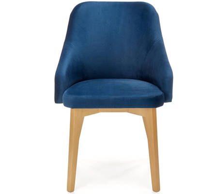 Welurowe krzesło do salonu TOLEDO 2 - niebieski