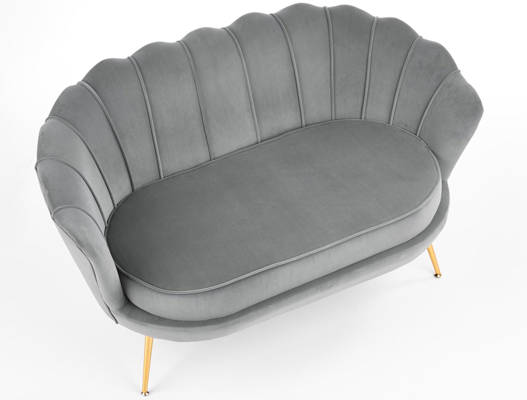 Wypoczynkowa sofa dwuosobowa MUSZLA AMORINITO XL - szary
