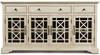 Drewniana komoda z przeszklonymi drzwiami Avola 153x82 cm